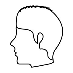 head young man icon vector illustration design