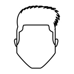 head young man icon vector illustration design