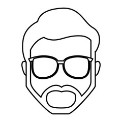 head young man icon vector illustration design