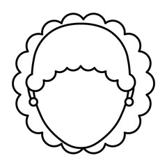 head young woman icon vector illustration design