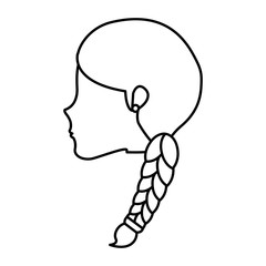 head young woman icon vector illustration design