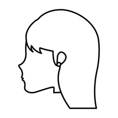 head young woman icon vector illustration design