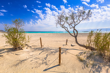 Fototapeta na wymiar Beautiful Elafonissi beach on Crete, Greece