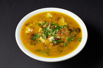 Soup With Flower Of Eggs. Asian food. Asian cuisine.