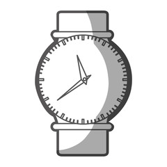 grayscale silhouette of female wristwatch vector illustration