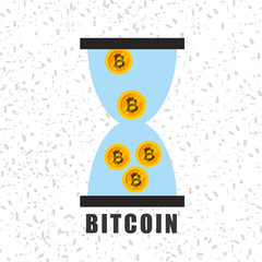 Bitcoins investment business icons vector illustration design