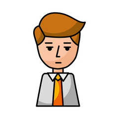 businessman expression avatar character vector illustration design