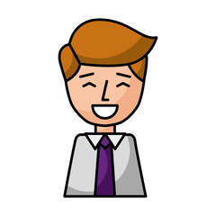 businessman expression avatar character vector illustration design