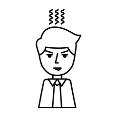 businessman expression avatar character vector illustration design