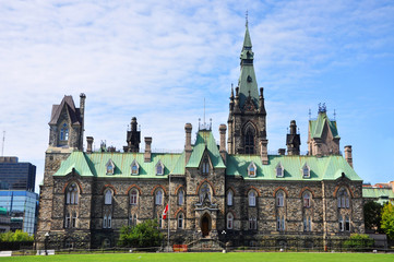 Fototapeta na wymiar West Block of Parliament Buildings, Ottawa, Ontario, Canada