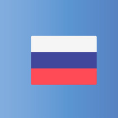 Russia Flag icon. flat design