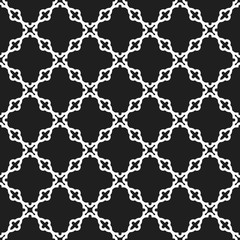 Fototapeta premium Seamless black and white ornament in arabian style. Pattern for wallpapers and backgrounds