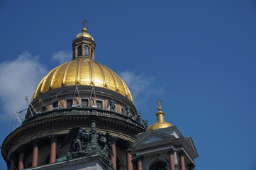 Golden dome of the Isaac Cathedral