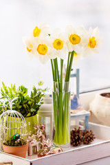 Bouquet of white daffodils