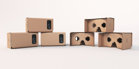 Google cardboard Virtual Reality Set.