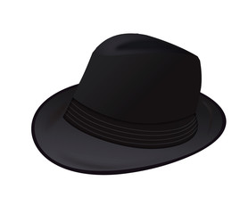 Black hat. black hat on white background