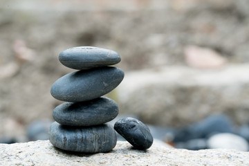 Fototapeta na wymiar All the successful have a good support, zen stone, balance, rock, peaceful concept
