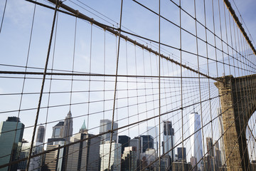 Fototapeta na wymiar Brooklyn bridge, in New York.