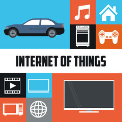 Obraz na płótnie Canvas internet of things technology communication smart vector illustration