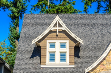 the roof of the house with nice window