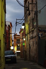 Fototapeta na wymiar Straße am Abend in Spanien