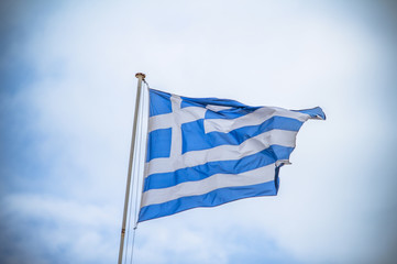 Fototapeta premium Waving Greek Flag