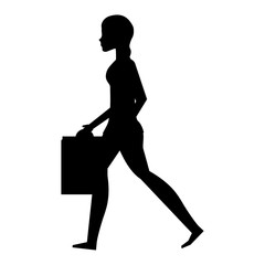 young woman with shopping bags vector illustration design