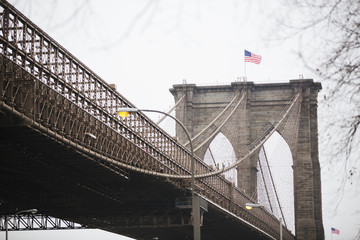 Brooklyn bridge, in New York.