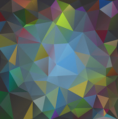 Multicolor geometric rumpled triangular low poly origami style gradient illustration graphic background. Vector polygonal design for your business. Cool color, gamma