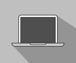 Laptop Icon illustration. Modern flat design.