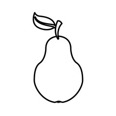 pear fresh fruit icon vector illustration design