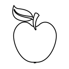 apple fresh fruit icon vector illustration design