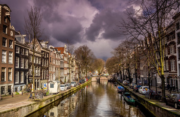Naklejka premium Canal Amsterdam