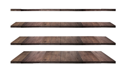 collection of wooden shelves