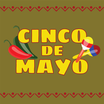 Vector illustration of Cinco de Mayo celebration background