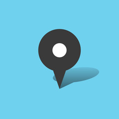 map pin icon. color background. flat design, vector