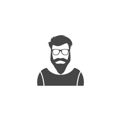 Hipster portrait. - Illustration