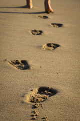 Fussabdruck Sand Fussspuren Strand