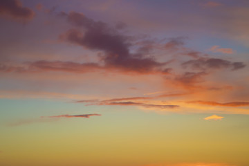 Fototapeta na wymiar Sunset purple sky before the storm. Romantic purple sky.