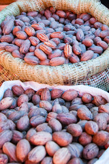 Nuts in a basket at market