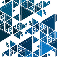 Vector triangle background. Poster with minimalist design, creative concept. Abstract geometric banner. Modern design template with geometric shapes in various forms