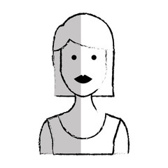 young woman avatar character vector illustration design