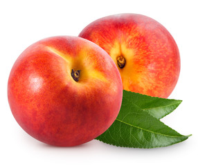peach fruits isolated