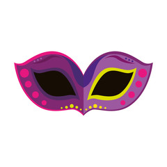 Carnival mask isolated icon vector illustration design