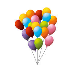 balloon air party icon vector illustration design