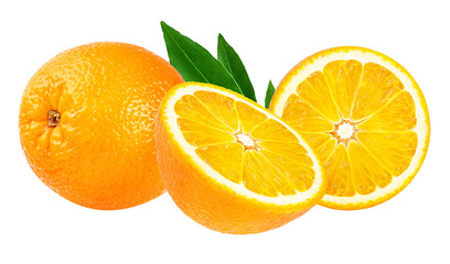 oranges isolated on the white