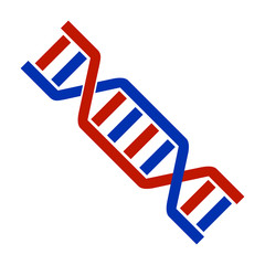 DNA Icon Symbol Design. Flat Vector illustration isolated on white background. DNA helix