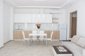 Naklejka na ściany i meble interior house, large modern kitchen
