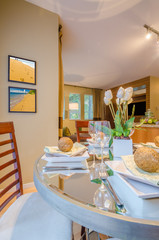 Modern dining room in luxury house.