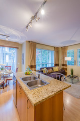 Modern dining room in luxury house.